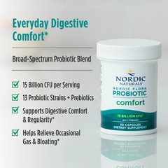 Nordic Naturals Flora Probiotic Comfort – Probiotic for Digestive Issues, 30 Ct