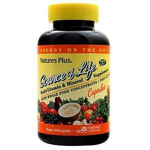 Nature’s Plus Source of Life Multi-Vitamin & Mineral Supplement 180 vcaps