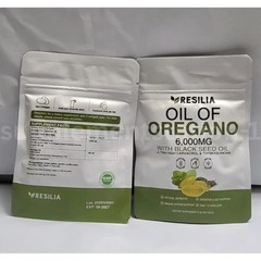 2 Sealed Resilia Oil Of Oregano 6,000 Mg, With Black Seed Oil, 60 Softgels Each
