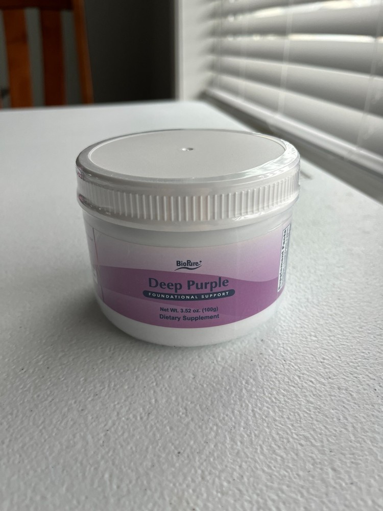 Biopure Deep Purple Organic Fruit Powder Acai Pomegranate Plum 3.52 oz 100g NEW