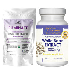 Organic Herbal Tea Colon Digestive Support & White Kidney Bean Weight Management