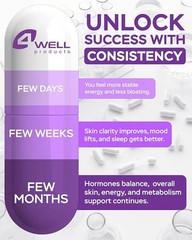 4Well Products Dim Supplement 370mg Complex Zinc Niacinamide Hormone Balance 30c