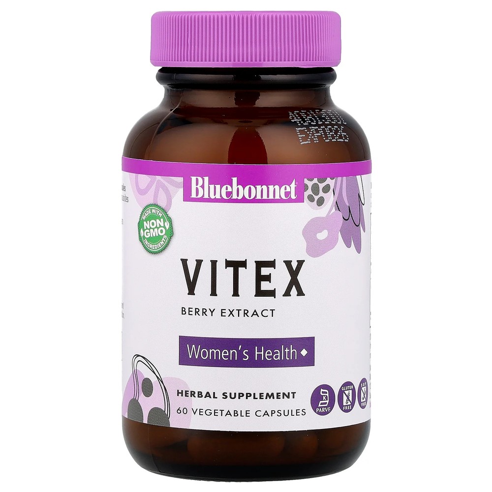 2 X Bluebonnet Nutrition, Vitex Berry Extract, 60 Vegetable Capsules (225 mg pe