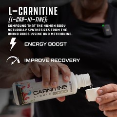 Liquid L-Carnitine 3000mg Sour Sweet Flavor, High Absorption Supplement Energy