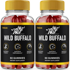 (2 Pack) Wild Buffalo Male Gummies, WildBuffalo Performance Gummy (120 Gummies)
