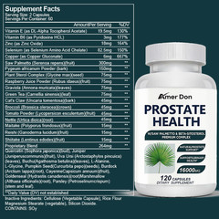 Prostate Support – Saw Palmetto – Reduce Frequent Urination, Stamina supplement