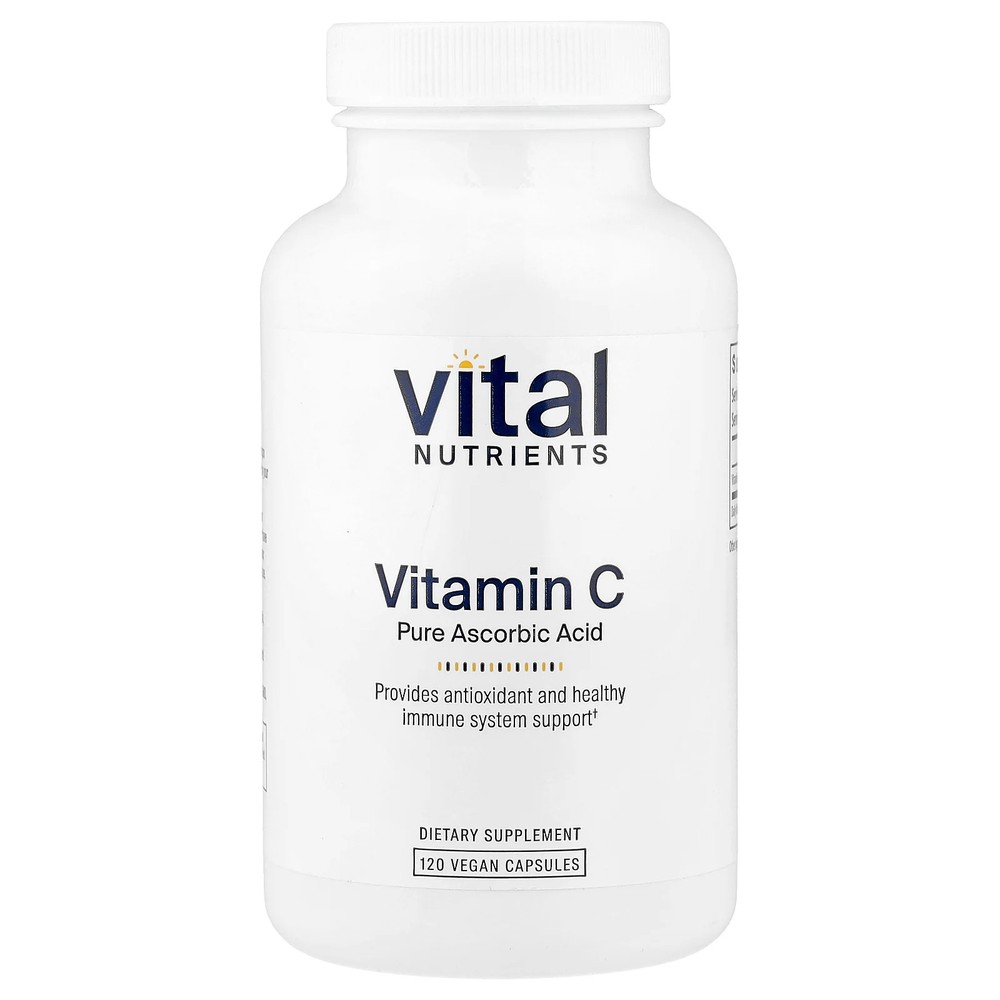2 X Vital Nutrients, Vitamin C, 120 Vegan Capsules (1,000 mg per Capsule)