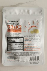 True Nutra Vitamin D3 K2 10,000 IU Magnesium Supplement Non-GMO (30 Soft Gels)