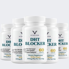 5-Pack Simply Revival DHT Blocker – Promote Healthy Hair Growth – 300 Capsules