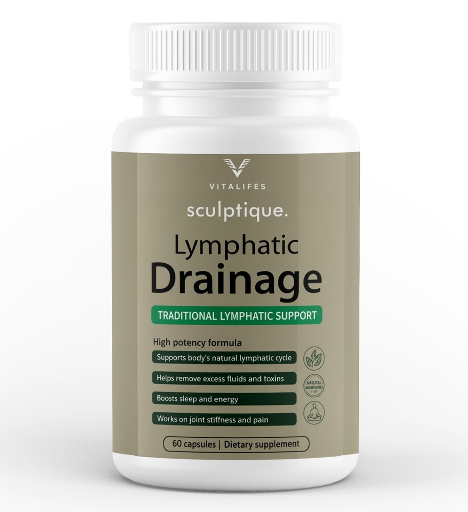 (1 Pack) Sculptique Lymphatic Drainage Capsules, Lymphatic Drainage, 60 Capsules