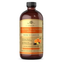 Solgar Calcium Magnesium Citrate with Vitamin D3 Orange-Vanilla 16 oz