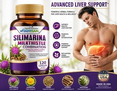 Milk Thistle (Silymarin) Extract 1200 mg liver cleanser liver detox cardio 120 c