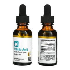 (2 Pack) Acid Folinic Nutrition Bioactive Form of Folate Alcohol 30ml- Free