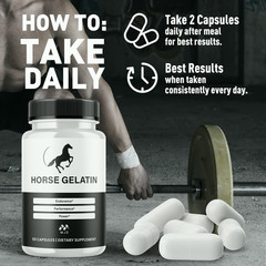 (5 Pack) Horse Gelatin Advanced Male Health Support HorseGelatin 300 Capsules