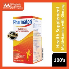 Pharmaton with Ginseng G115 Ginseng and Selenium Energy Booster 100 Tablets
