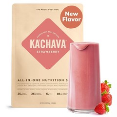 Ka’Chava All-In-One Nutrition Shake Blend, Strawberry, 15 Servings, 85+ Superfoo
