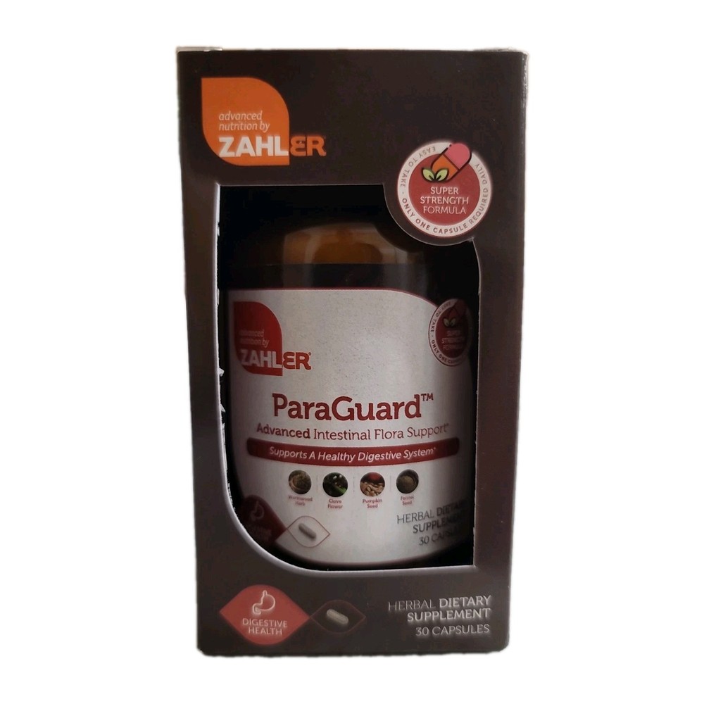 Zahler – ParaGuard Capsules – Gut Health Supplement – 30 Ct New Sealed In Box
