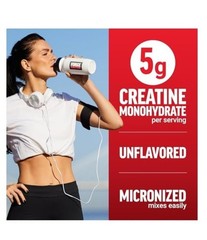 Force Factor Creatine Monohydrate Powder Micronized Unflavored 1kg 200 Serv 5g