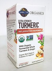Garden Of Life Organics Extra Strength Turmeric – Ginger 60 Vegan Tablets 7/26