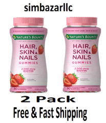 Nature’s Bounty Hair Skin and Nail Vitamins Biotin Women Multivitamin90 (2 Pack)