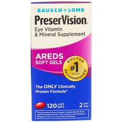 6 Pack Bausch & Lomb PreserVision AREDS Softgels, 120 Ct