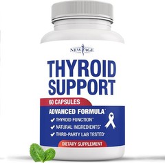 Thyroid Support Supplement with Iodine, B12, Zinc, Selenium & More – 60ct.