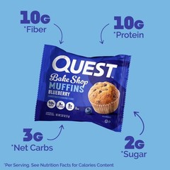 Quest Nutrition Nutrition Protein Bar – Blueberry Muffin – 4ct