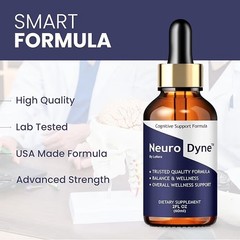 2 Pack NeuroDyne Drops, NeuroDyne Supplement Memory Focus Mind Energy Health…
