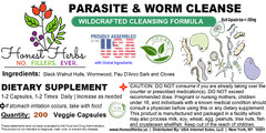 Worm & Parasite Blend – Natural Cleanse Formula – 500mg – 200 Veggie Caps