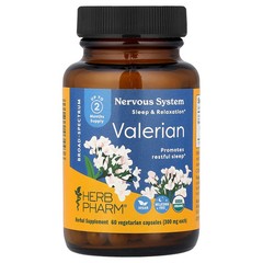 2 X Herb Pharm, Valerian, 300 mg, 60 Vegetarian Capsules