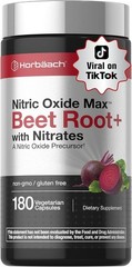 Horbaach Nitric Oxide Max Beet Root Capsules, 180ct, Vegetarian