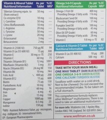 Vitabiotics Wellman Max Health & Vitality 84 Capsules – Long Exp. Date