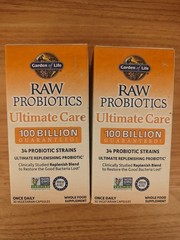 2x Garden of Life RAW Probiotics Ultimate Care Shelf Stable 30 Caps 05-10/27