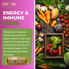 Women Organic Whole food multivitamin & Multi-Mineral, One Daily, 60 days supply