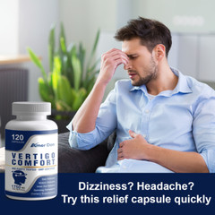 Vertigo Comfort 240 Capsules 1750mg – Dizziness Relief Supplements, Body Balance