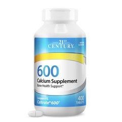 21st Century Calcium 600 mg Supplement (400 400 Count (Pack of 1), No Color