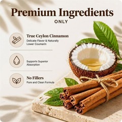 Metabolae Ceylon Cinnamon Extract Capsules with MCT Oil, 300 Softgels
