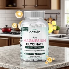 Organics Ocean Pure Magnesium Glycinate with Zinc – Maximum Strength Chelated