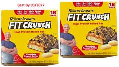 2-PACK Chef Robert Irvine’s FITCRUNCH Snack Size High Protein Bar 18-1.62oz bars