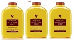 3 bottles Forever Aloe Vera Juice 33.8 fl.oz each. Original