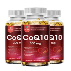 Coenzyme Q-10 300mg Antioxidant, Heart Health Support, Increase Energy & Stamina