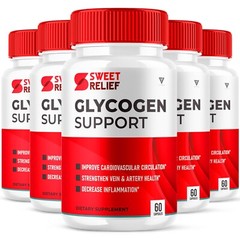 (5 Pack) Sweet Relief Glycogen Blood Support Cleanse Capsules (300 Capsules)