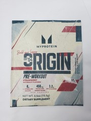 10pk Myprotein Origin Pre-Workout Strawberry 0.5 Oz Sachets 300mg exp 8/26
