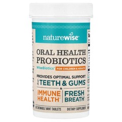 2 X NatureWise, Oral Health Probiotics, For Children & Adults, Mint, 60 Chewabl