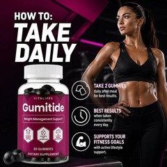 ( 5 Pack ) Gumitide Weight Management Gummies, Gumitide Supplement 30 Gummies