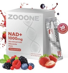 ZOOONE NR1000 NAD+ Drink Mix – Berry Flavor, Energy & Skin Support, 30 Pack