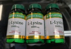 3 Bottles, Nature’s Bounty L-Lysine 1000mg 60 Tabs Exp 01/2028 New