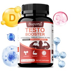 Testo Booster 120pcs – Endurance, Energy, Athletic Performance,Blood Circulation