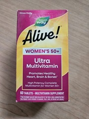 Nature’s Way Alive! Women’s 50+ Ultra Multivitamin 60 Tablets Expires 12/2027