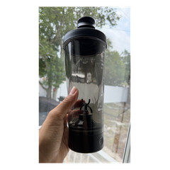 VOLTRX Battery Powered Blender Bottle 14 fl oz USB-C Mixing Ball Handle Black